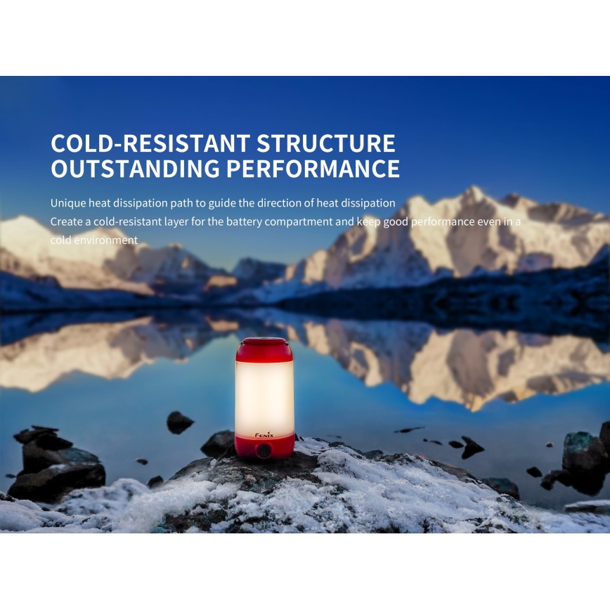 Fenix CL26RRED - LED Hämardatav kaasaskantav laetav lamp LED/USB/2xCR123A IP66 400 läikiv 400 h 2600 mAh oranž