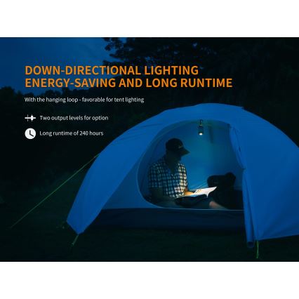 Fenix CL26RRED - LED Hämardatav kaasaskantav laetav lamp LED/USB/2xCR123A IP66 400 läikiv 400 h 2600 mAh oranž