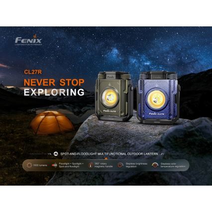 Fenix CL27RGRE - LED Hämardatav laetav valgusti LED/USB IP66 1600 lm 285 h