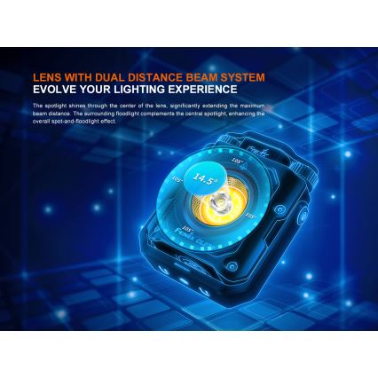 Fenix CL27RGRE - LED Hämardatav laetav valgusti LED/USB IP66 1600 lm 285 h