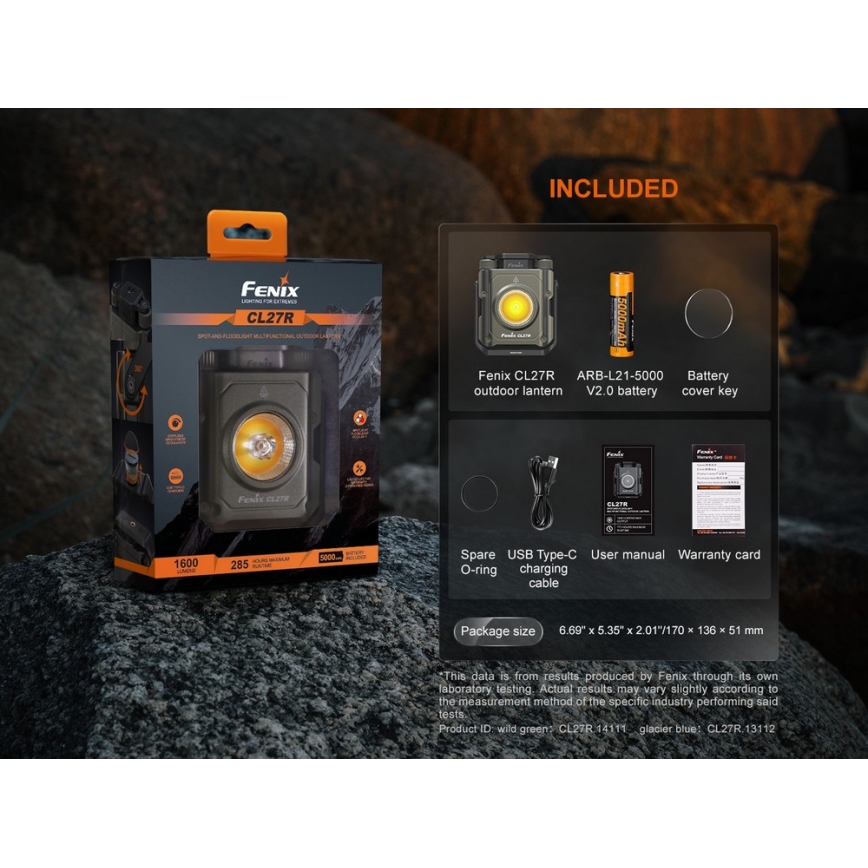 Fenix CL27RGRE - LED Hämardatav laetav valgusti LED/USB IP66 1600 lm 285 h