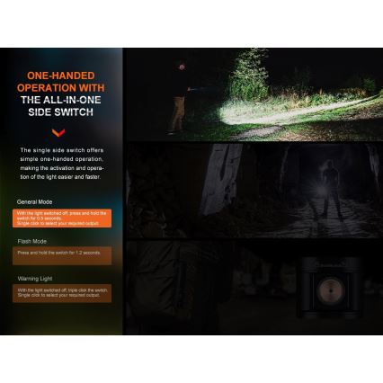 Fenix E28RV20 - LED Hämardatav laetav taskulamp LED/USB/2xCR123A IP68 1700 läikiv 260 h 3400 mAh