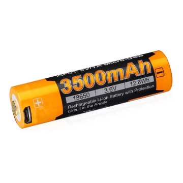 Fenix FE18650LI35USB - 1 tk Laetav USB-aku, 3,6 V, 3500 mAh