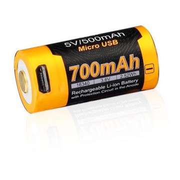 Fenix FERCR123ALIIONUP - 1 tk Laetav USB/3,6V 700 mAh