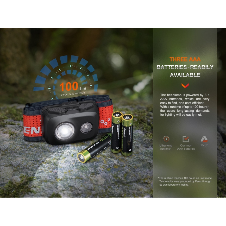 Fenix HL16V2PIN - LED Pealamp LED/3xAAA IP66 450 lm 200 h roosa