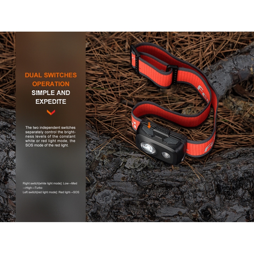 Fenix HL16V2PIN - LED Pealamp LED/3xAAA IP66 450 lm 200 h roosa