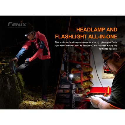 Fenix HM50RV20 - LED Laetav pealamp 3xLED/USB/1xCR123A IP68 700 läikiv 120 h 700 mAh