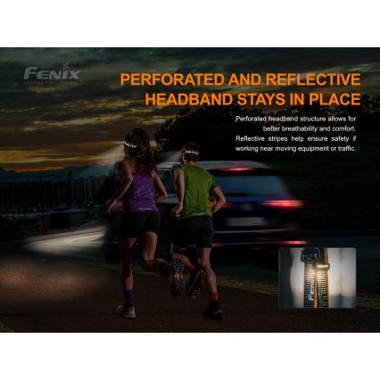 Fenix HM51RV20 - LED Laetav pealamp 3xLED/1xCR123A/USB IP68 700 läikiv 120 h 700 m