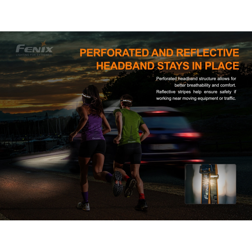 Fenix HM51RV20 - LED Laetav pealamp 3xLED/1xCR123A/USB IP68 700 läikiv 120 h 700 m
