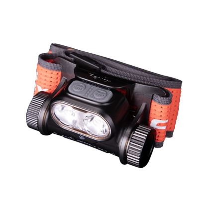 Fenix HM65RTV20BLC- LED Hämardatav laetav pealamp LED/USB/2xCR123A IP68 3400 mAh must/oranž