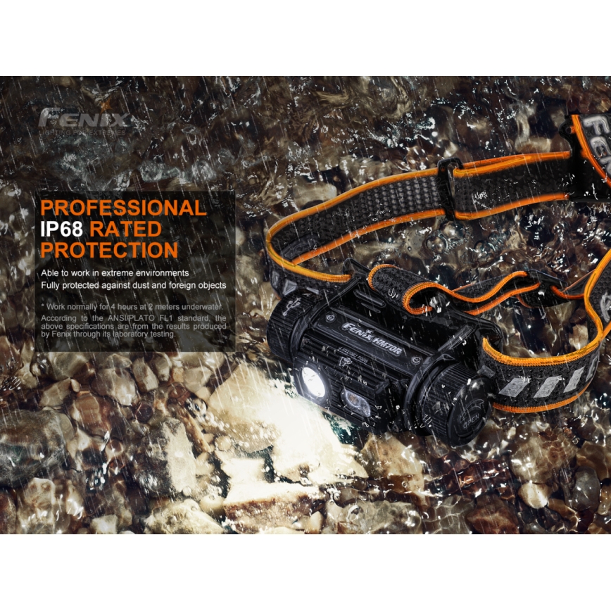 Fenix HM70R - LED Laetav pealamp 4xLED/1x21700 IP68 1600 läikiv 800 h 5000 mAh