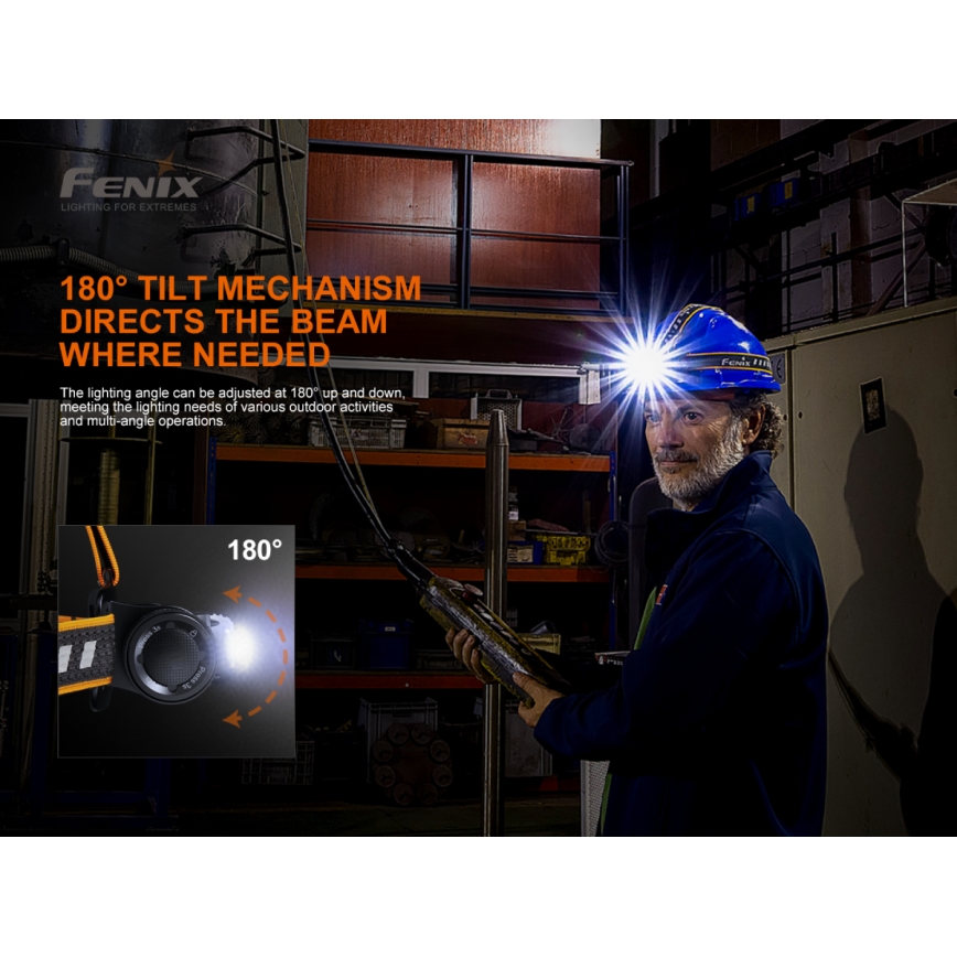 Fenix HM70R - LED Laetav pealamp 4xLED/1x21700 IP68 1600 läikiv 800 h 5000 mAh