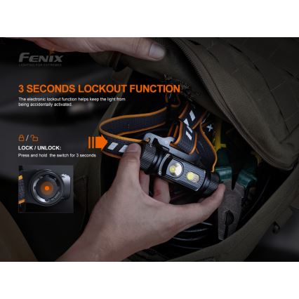 Fenix HM70R - LED Laetav pealamp 4xLED/1x21700 IP68 1600 läikiv 800 h 5000 mAh