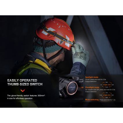 Fenix HM71R - LED Laetav pealamp LED/USB IP68 2700 läikiv 400 h 5000 mAh