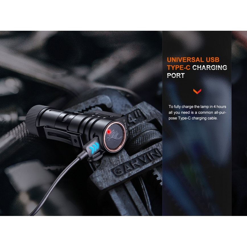 Fenix HM71R - LED Laetav pealamp LED/USB IP68 2700 läikiv 400 h 5000 mAh