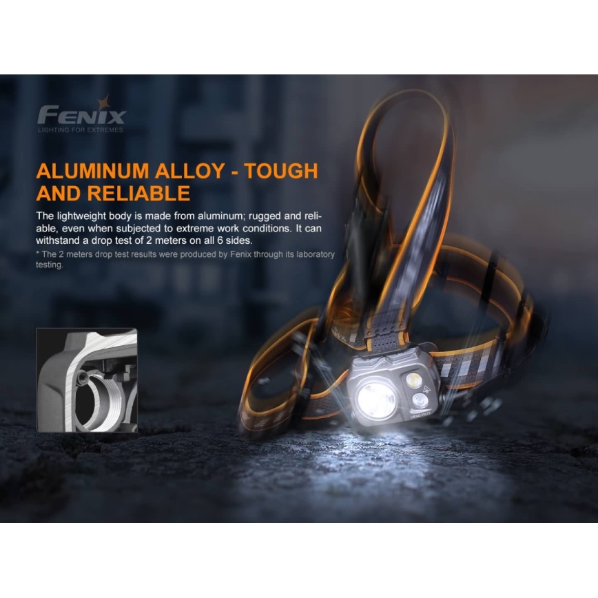 Fenix HP25RV20 - LED Hämardatav laetav pealamp 3xLED/1x21700 IP66 1600 lm 800 h