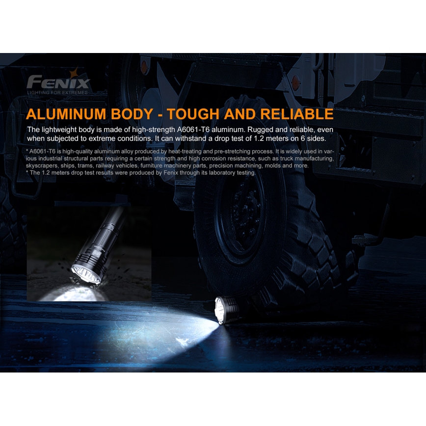 Fenix LR50R - LED Taaslaetav taskulamp 4xLED/USB IP68 12000 58 h