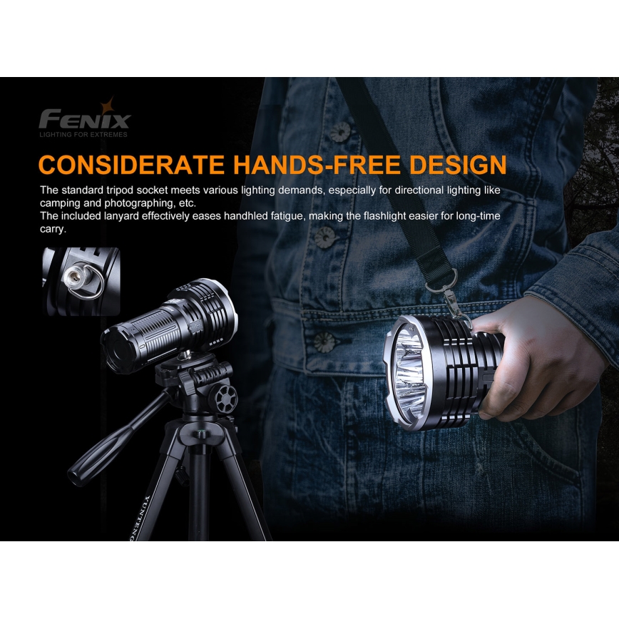 Fenix LR50R - LED Taaslaetav taskulamp 4xLED/USB IP68 12000 58 h