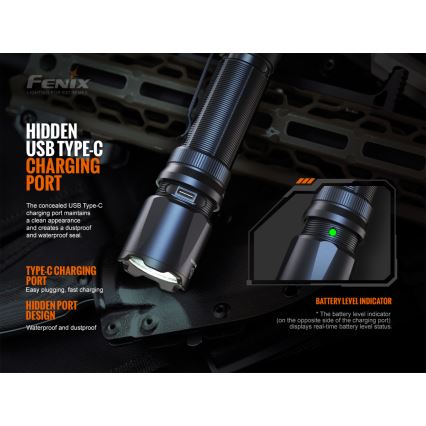 Fenix TK20RV20 - LED Taktikaline taaslaetav taskulamp LED/USB IP68 3000 lm 48 h