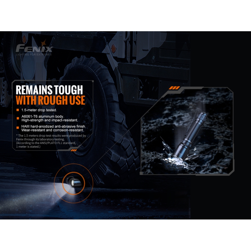 Fenix TK20RV20 - LED Taktikaline taaslaetav taskulamp LED/USB IP68 3000 lm 48 h