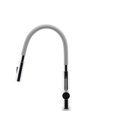 FERRO - Valamu kraan paindliku varrega läikiv kroom/hall