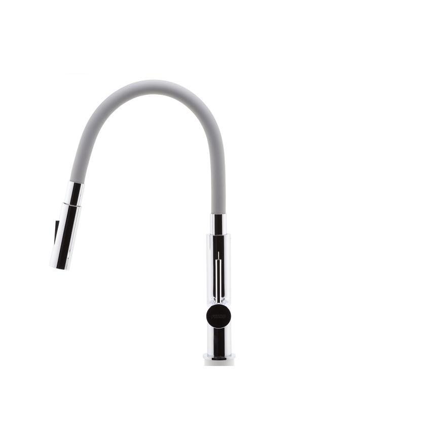 FERRO - Valamu kraan paindliku varrega läikiv kroom/hall