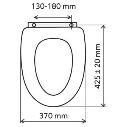 FERRO - WC-poti kaas, duroplast, valge