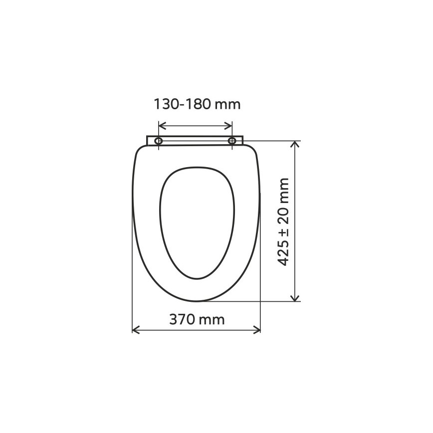 FERRO - WC-poti kaas, duroplast, valge