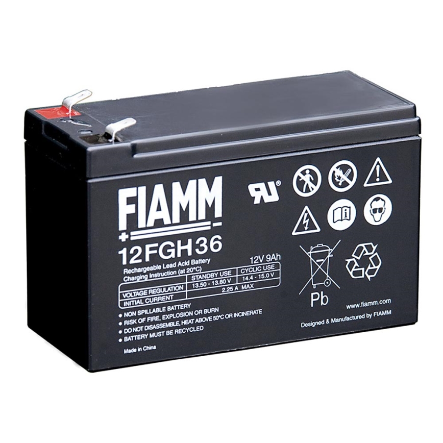 Fiamm 12FGH36 - Pliiaku 12V/9Ah/faston 6,3 mm