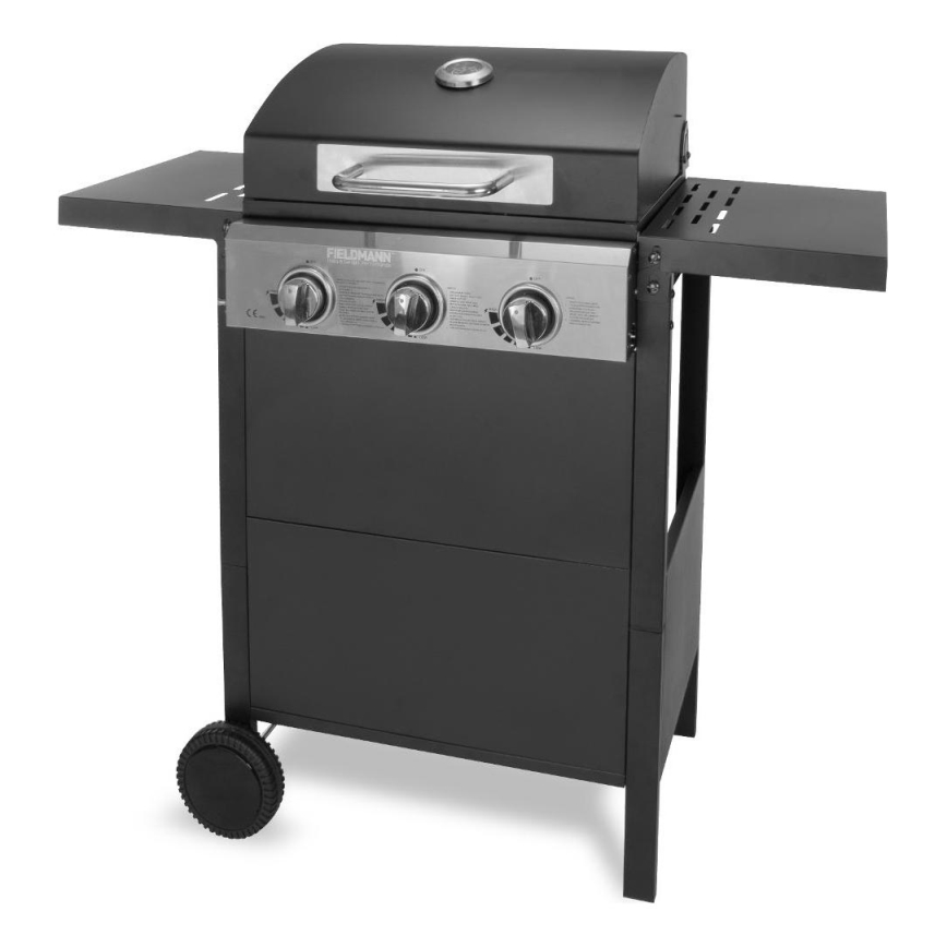 Fieldmann - Gaasigrill 3x põleti must