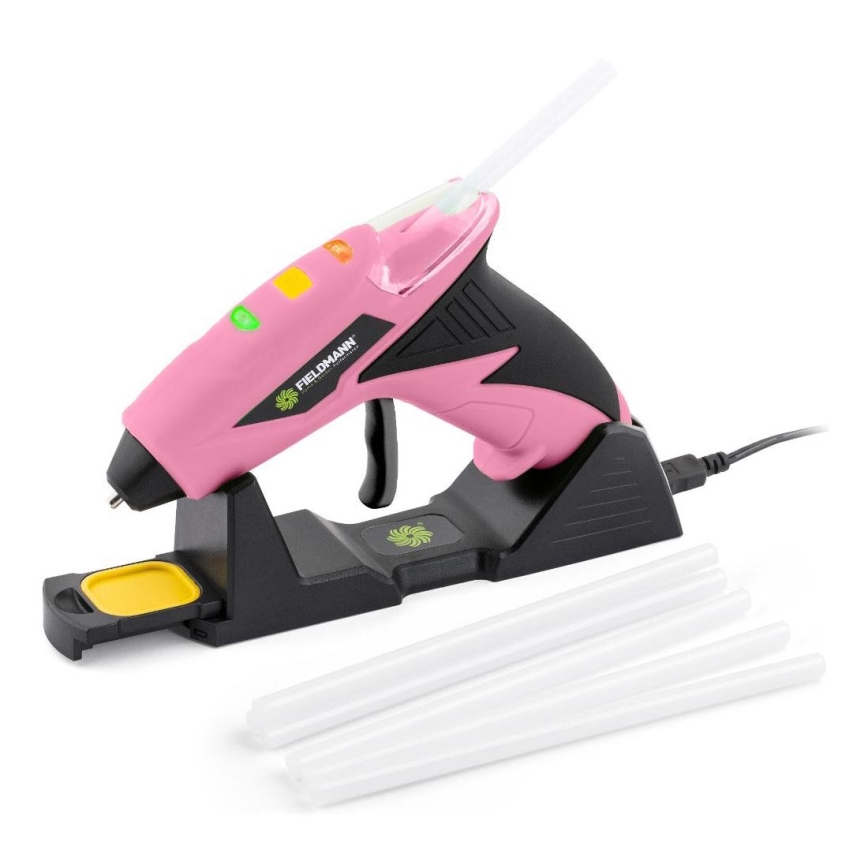 Fieldmann - Juhtmevaba liimipüstol 4V 1500 mAh roosa