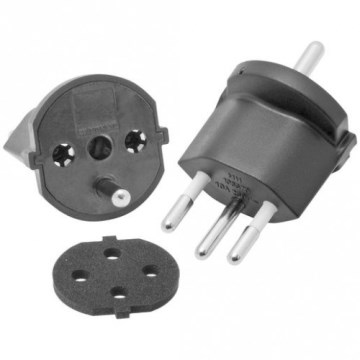 Fikseeritud adapter Šveitsile SCHUKO/J 230V IP44 must