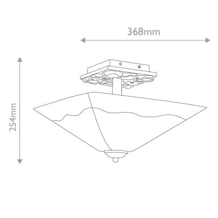 Flambeau STAR-F-S-DG - Laelamp STAR 2xE27/40W/230V vaskne