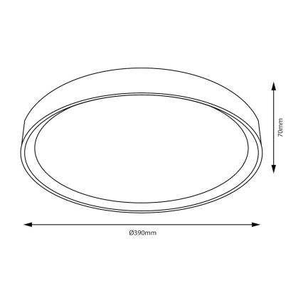 FOREST LED laelamp, 24W/230V, läbimõõt 39 cm, pruun