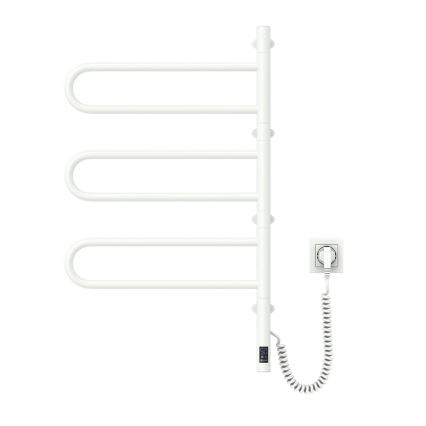 FOUETTE pööratav elektriline rätikuivati termostaadiga 100W 80X49 cm  valge