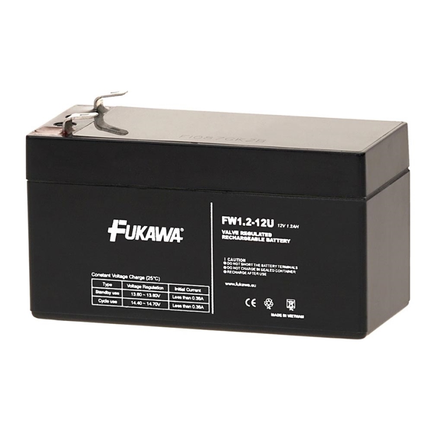 FUKAWA FW 1.2-12 U - Lead-acid battery 12V/1.2Ah/faston 4.7  mm