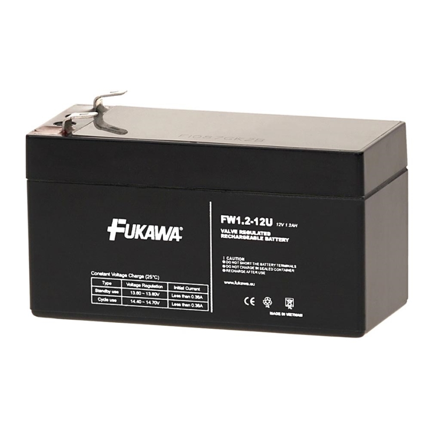 FUKAWA FW 1,2-12 U - Pliihappeaku 12V/1,2Ah/Faston 4,7mm
