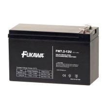 Fukawa FW 7,2-12 F2U - pliiaku 12V/7.2Ah/faston 6,3 mm