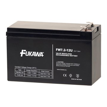 Fukawa FW 7,2-12 F2U - pliiaku 12V/7.2Ah/faston 6,3 mm