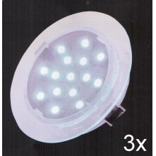 Fulgur 21072 - KOMPLEKT 3x LED Süvistatav vannitoavalgusti ELESPOT 1xLED/0,7W/230V IP44