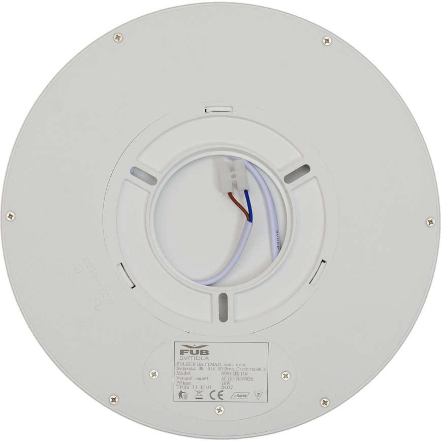 Fulgur s-42584 - LED Laevalgusti liikumisanduriga NOMY-S LED/18W/230V 3000/4000/6000K IP40 d. 23 cm valge