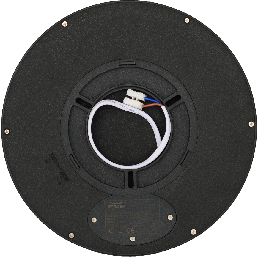 Fulgur s-42585 - LED Laevalgusti liikumisanduriga NOMY-S LED/18W/230V 3000/4000/6000K IP40 d. 23 cm must