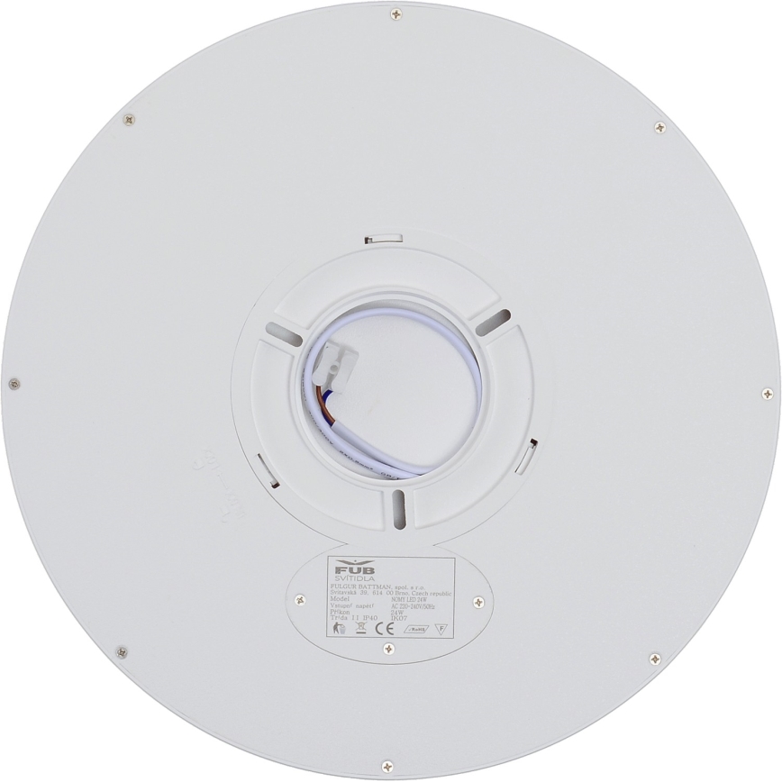 Fulgur s-42586 - LED Laevalgusti liikumisanduriga NOMY-S LED24W/230V 3000/4000/6000K IP40 d. 30 cm valge