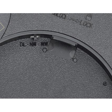 Fulgur s-42587 - LED Laevalgusti liikumisanduriga NOMY-S LED/24W/230V 3000/4000/6000K IP40 d. 30 cm must