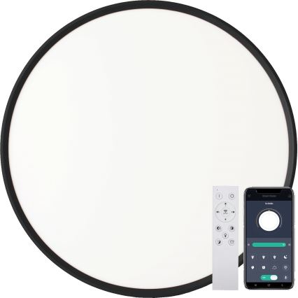 Fulgur s-43040 - LED-hämardatav laevalgusti NOMY-RC LED/40W/230V 3000/4000/6500K läbimõõt 50 cm IP40 must + kaugjuhtimispult