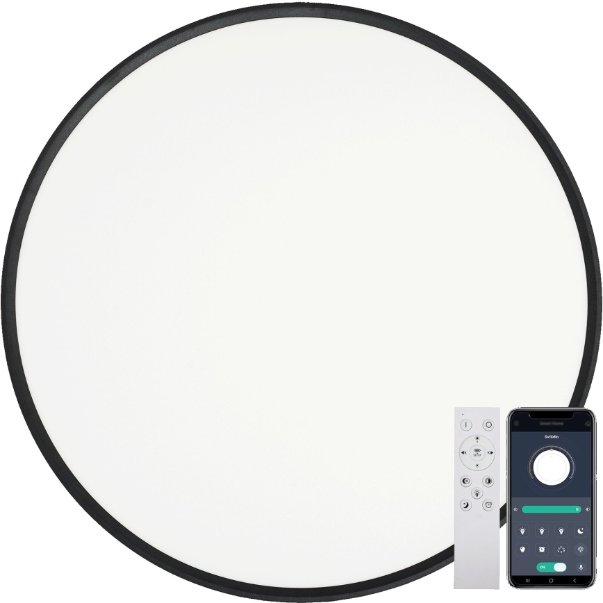 Fulgur s-43042 - Hämardatav LED-laelamp NOMY-RC LED/50W/230V 3000/4000/6500K läbimõõt 60 cm IP40 must + kaugjuhtimispult