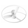 Fulgur s-43048 - Hämardatav LED-laeventilaator THORA LED/50W/230V 2700-5000K valge + kaugjuhtimispult