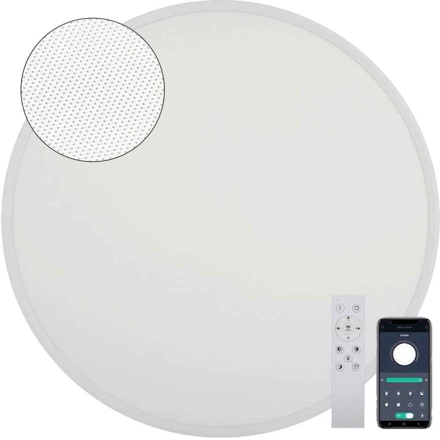 Fulgur s-43058 - LED hämardatav laelamp NOMY LED/50W/230V 3000-6500K läbimõõt 60 cm UGR19 IP40 Wi-Fi valge + kaugjuhtimispult