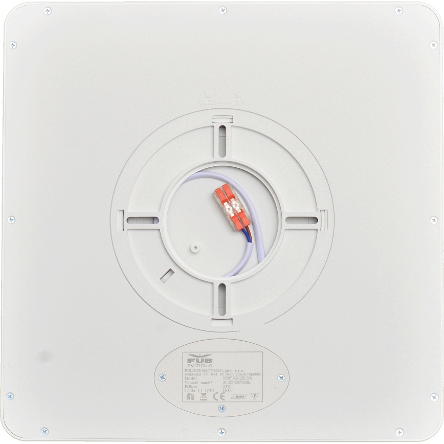 Fulgur s-43102 - LED laelamp NOMY LED/24W/230V 3000/4000/6500K IP40 30x30 cm valge