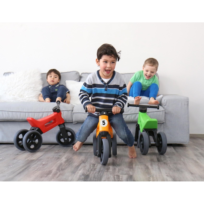 Funny Wheels - 2-ühes tasakaalujalgratas RIDER SPORT roheline/must